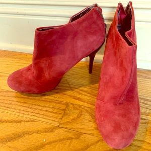 Kenneth Cole Reaction Red Suede Booties